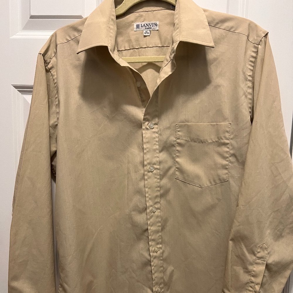 Lanvis size 16 32/33 tan shirt